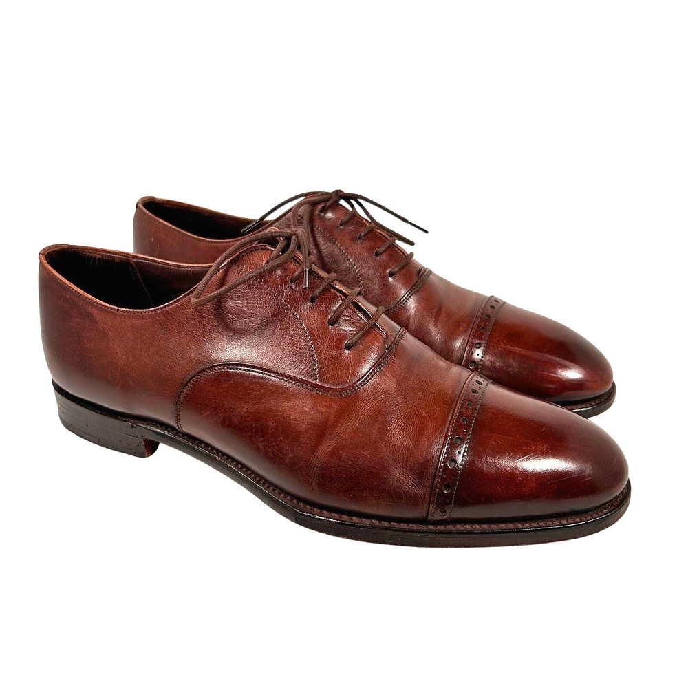 Paul Stuart Stuart's Choice Cap Toe Oxford Shoe Brown Men UK 10 US 11 England